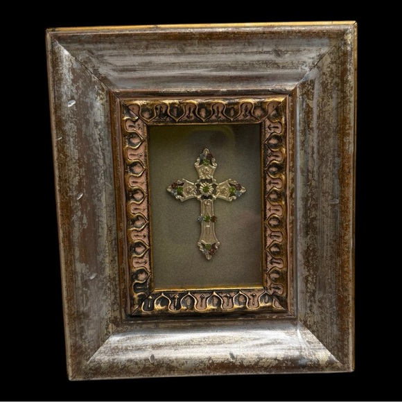 Other - Framed Jeweled Cross Belinda Miley Collection 2007 Ornate Religious Christianity